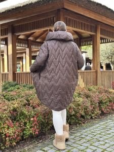 Beymen model kapitone mont kahve