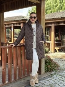 Beymen model kapitone mont kahve