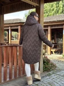 Beymen model kapitone mont kahve