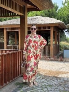 Sarı Floransa tensel katleya elbise
