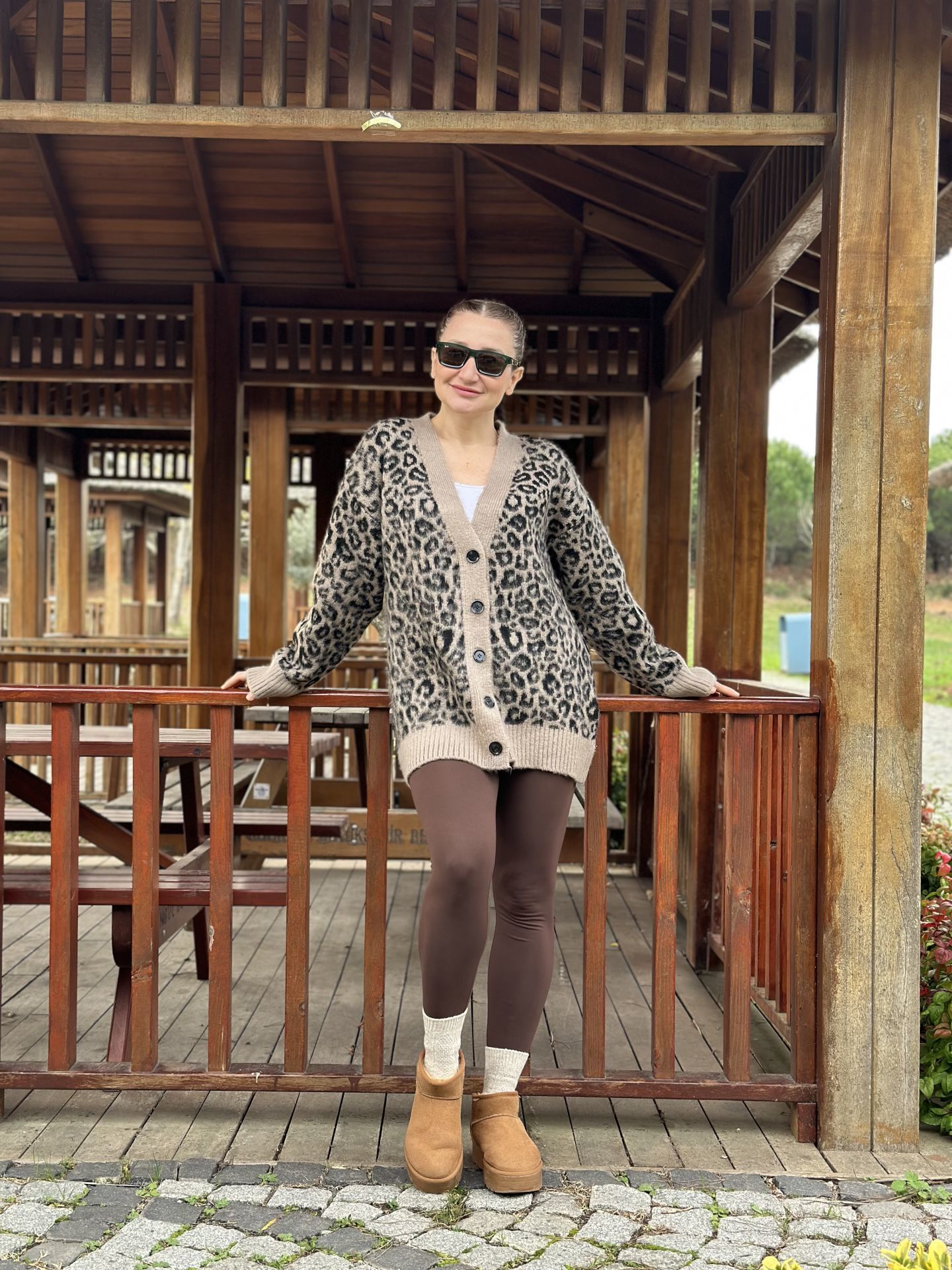 VİZON Leopar Yumoş hırka