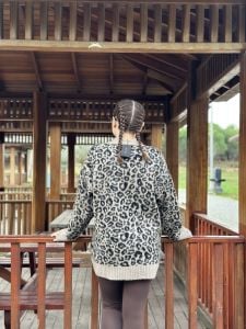 VİZON Leopar Yumoş hırka
