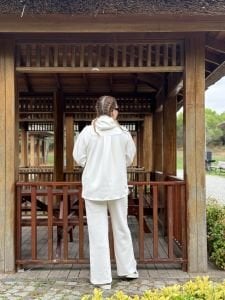 Taşlı tasarım Oysho takım Beyaz