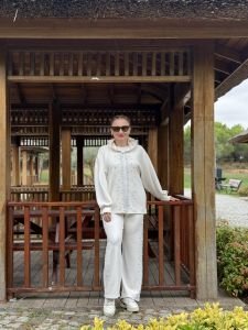 Taşlı tasarım Oysho takım Beyaz