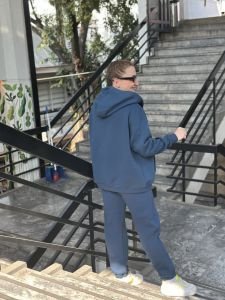 İndigo Unisex Fermuarlı Oversize ORJ eşofman Takım