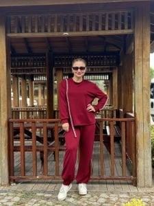 İncili tasarım Oysho takım Bordo