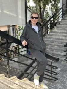 Antrasit Unisex Fermuarlı Oversize ORJ eşofman Takım