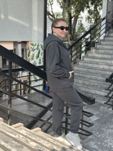 Antrasit Unisex Fermuarlı Oversize ORJ eşofman Takım