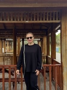 İncili tasarım Oysho takım siyah