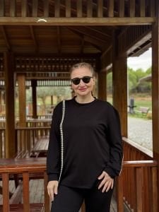 İncili tasarım Oysho takım siyah