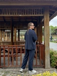 İncili tasarım Oysho takım Lacivert