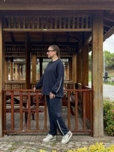 İncili tasarım Oysho takım Lacivert