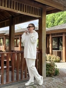 Pul işlemeli tasarım Oysho takım Beyaz