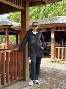 Pul işlemeli tasarım Oysho takım Antrasit