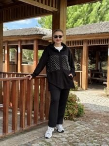 Pul işlemeli tasarım Oysho takım Siyah