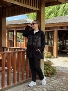 Pul işlemeli tasarım Oysho takım Siyah