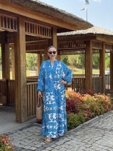 Mavi Melisa Viskon katleya elbise