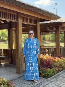 Mavi Melisa Viskon katleya elbise