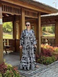 Siyah Melisa Viskon katleya elbise