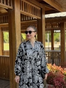 Siyah Melisa Viskon katleya elbise