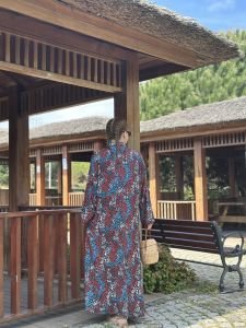 Begonya Viskon gömlek elbise kırmızı