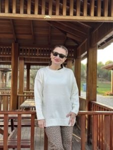 KIRIK BEYAZ Yumoş kazak