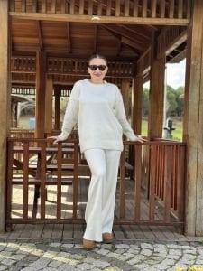 KIRIK BEYAZ Yumoş kazak