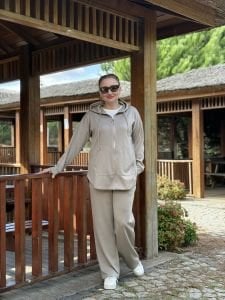 2263 Oysho takım fermuarlı taş