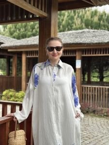 UZUN Lilyum pamuk Takım Gri