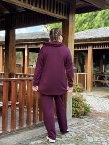 2263 Oysho takım fermuarlı Mürdüm