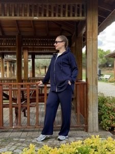 2263 Oysho takım fermuarlı Lacivert