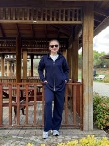 2263 Oysho takım fermuarlı Lacivert