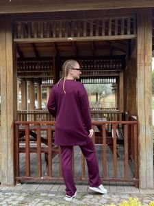 2258 Çift cepli Oysho takım mürdüm