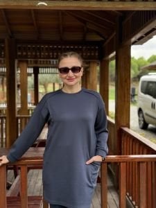 2258 Çift cepli Oysho takım Antrasit