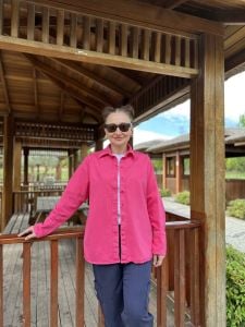 Orjinal Oversize Kot gömlek Pembe