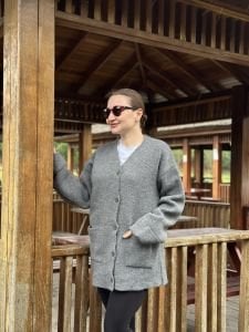 Zara Model Gri kalın hırka-ceket