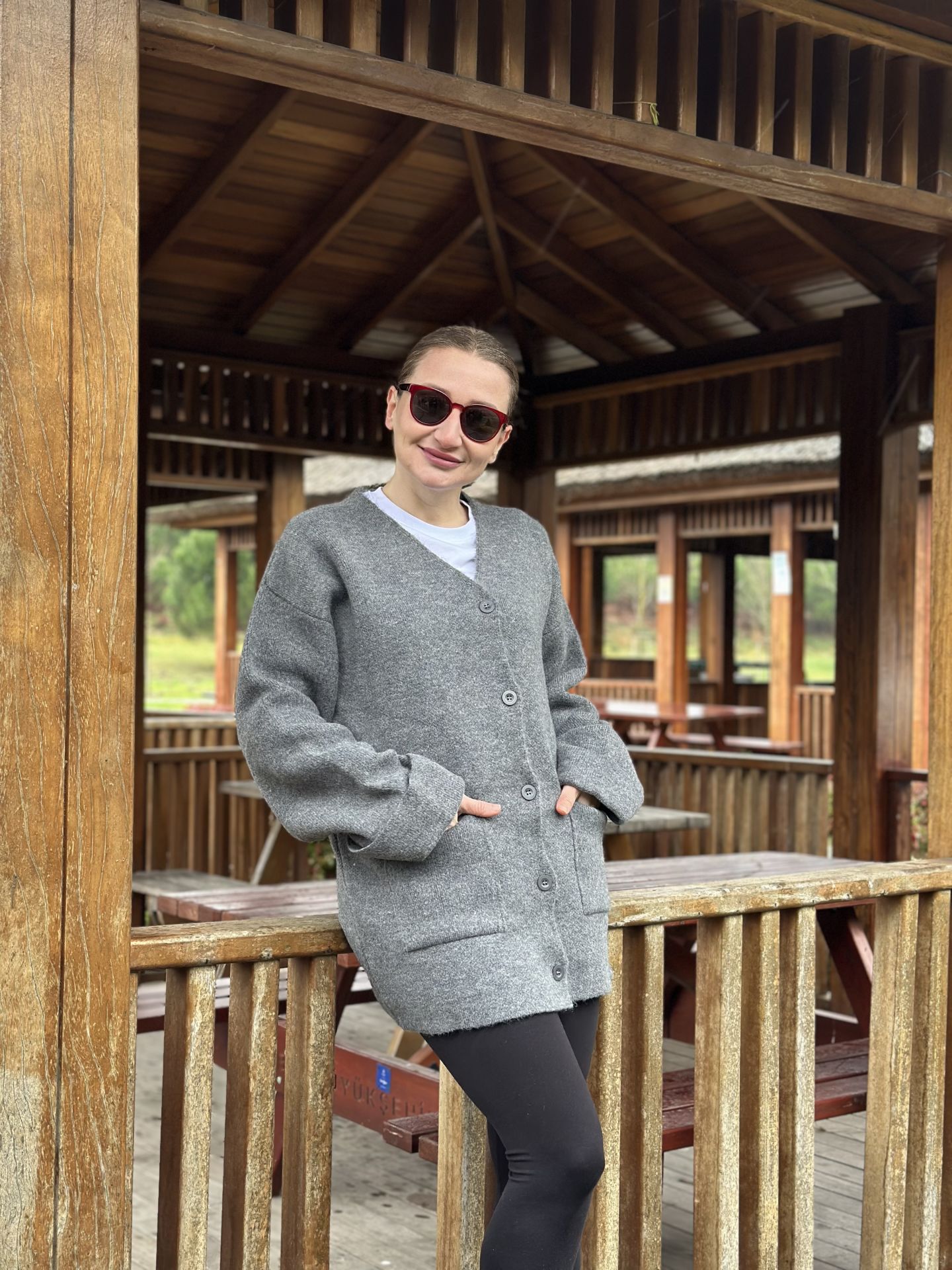 Zara Model Gri kalın hırka-ceket