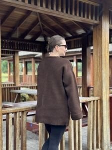 Kahve kalın hırka-ceket