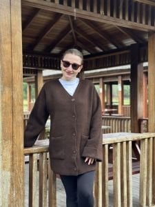 Kahve kalın hırka-ceket