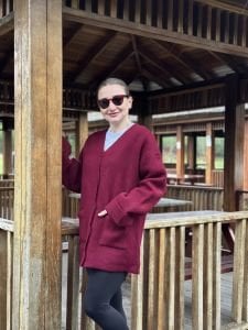 Zara model Bordo kalın hırka-ceket