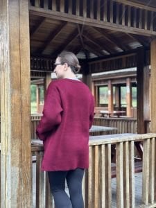 Zara model Bordo kalın hırka-ceket