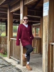Zara model Bordo kalın hırka-ceket