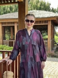 Locca katleya elbise mor