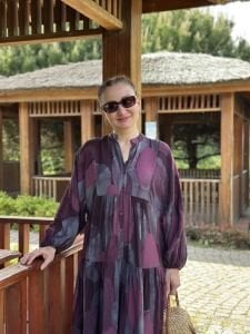 Locca katleya elbise mor