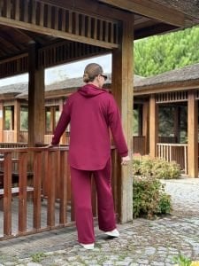 2263 Oysho takım fermuarlı Bordo