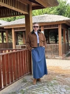 Tensel kot beli lastikli etek