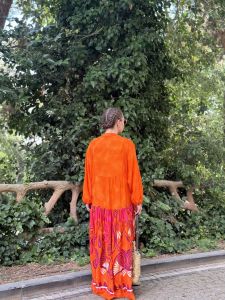 Dilara Viskon Katleya Elbise turuncu