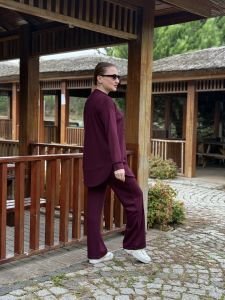 Ayışığı Oysho takım Mürdüm