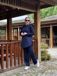 Ayışığı Oysho takım Lacivert