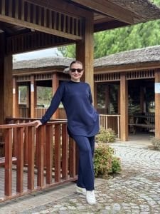 Ayışığı Oysho takım Lacivert